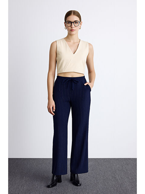 Fashion Friends Regular Fit Yüksel Bel Geniş Paça Pantolon 25K0393K1 - S000484728-21164