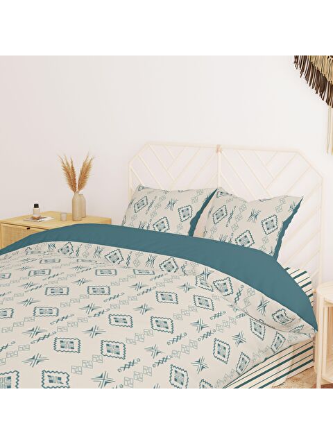 Evmila Baskılı,Desenli Çift Kişilik Nevresim Takımı (ÇARŞAFSIZ) 200x220 cm - S000233026-23173