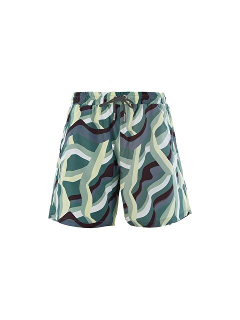 Lapi·eno Erkek Havuz Deniz Şort Desenli Agwe S123 Yeşil - S000140747-18194