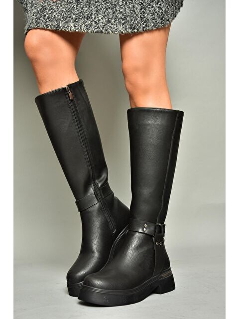 Fox Shoes T9966630 Siyah Kadın Çizme - S000286249-19351