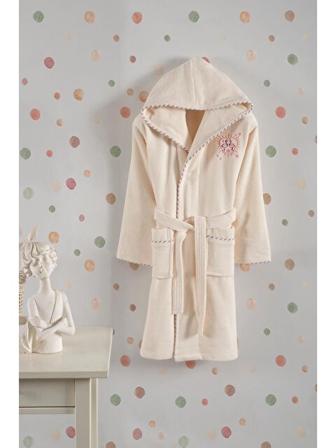 Varol Bambu Nakışlı Garson Boy Bornoz - Flamingo - S000448570-19966