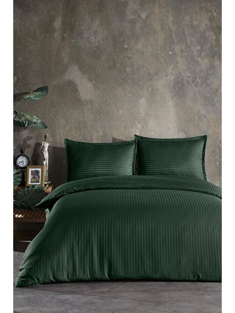 Varol Lastikli Saten Çizgili Çift Kişilik Nevresim Takım v2 - S000448349-18194