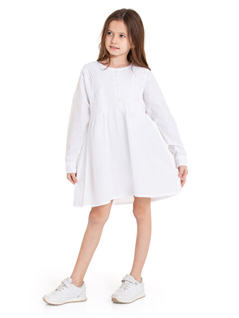 pi pengai Kız Çocuk Pile Fırfır Detaylı Elbise P1017 - S000364779-20063