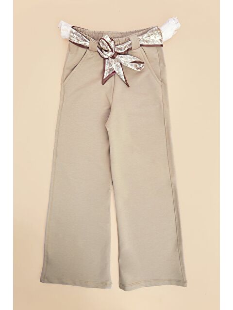 Fullamoda Kemer Detaylı Lastikli Kız Çocuk Palazzo Pantolon - S000520387-19928