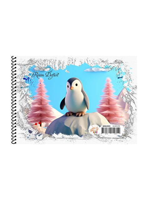 Gen-Of 17x24 15 Yaprak Karton Kapak Spiralli Küçük Boy Resim Defteri GEN-2410 - S000396833-20063