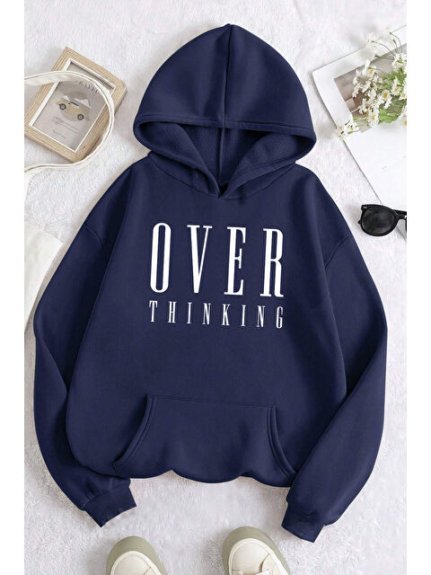 uyguntarz Over Thinking Baskılı Unisex Oversize Sweatshirt - S000265304-19459