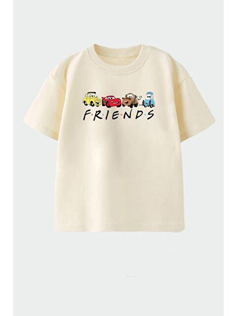 Monila Erkek Çocuk Pamuklu Bisiklet Yaka Araba Baskılı T-Shirt - S000514677-25636