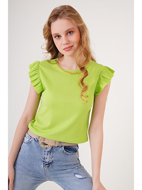 Bigdart 0430 Örme Bluz - E.Yeşil - S000102363-37469