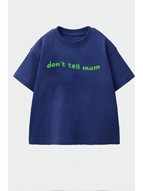 Monila Unisex Çocuk Pamuklu Bisiklet Yaka Baskılı T-Shirt - S000514683-21164