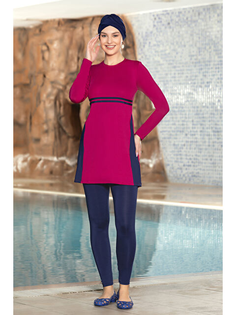 Remsa Genç Elastanlı Tam Kapalı Tesettür Mayo 1251 46 Fuşya - S000354998-18686