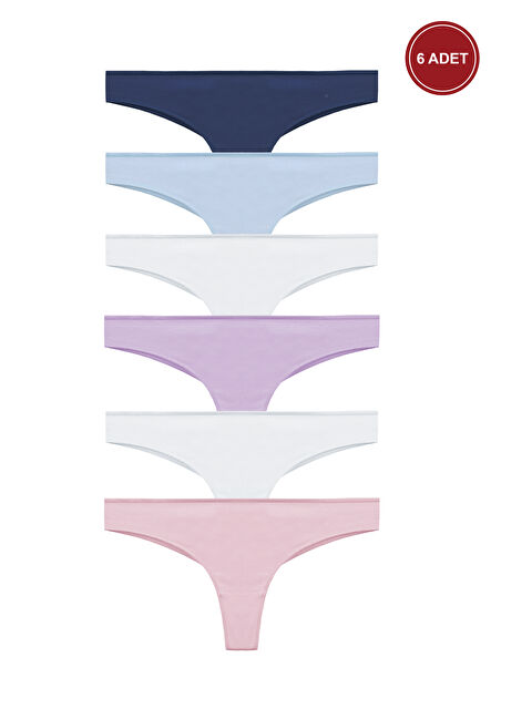 Koza İç Giyim Kadın Pamuklu 6'lı Brazilian Külot - S000443531-1344