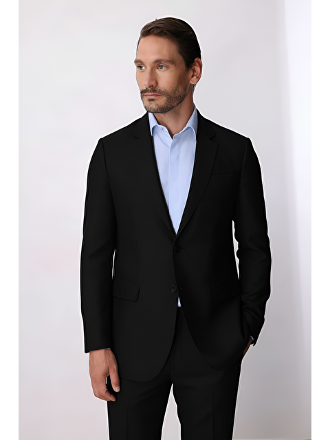igs Erkek Siyah Regular Fit Klasik Takım Elbise - S000525542-19351