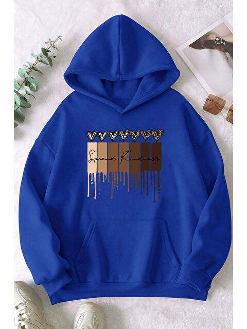 uyguntarz Leopar Kalp Baskılı Oversize Sweatshirt - S000265595-17234