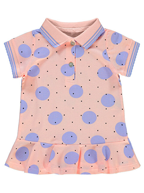 Kumru Kız Bebek Elbise 6-18 Ay Somon