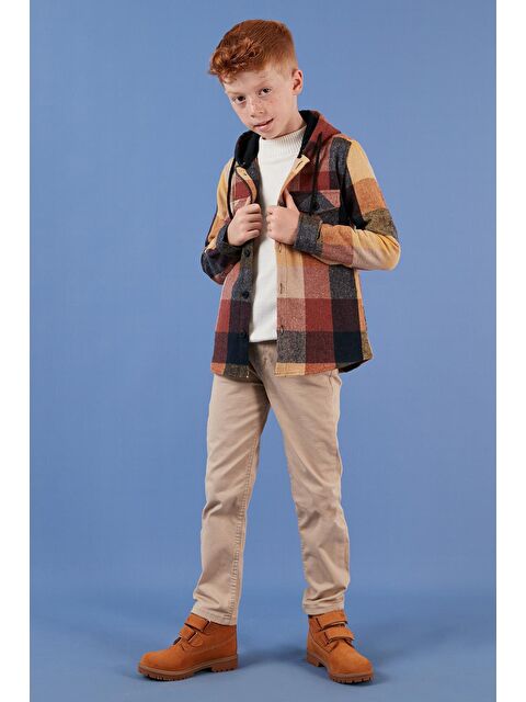 Lela Kapüşonlu Çift Cepli Ekoseli Kışlık Oduncu Gömlek CF24W81778 - S000061009-20074