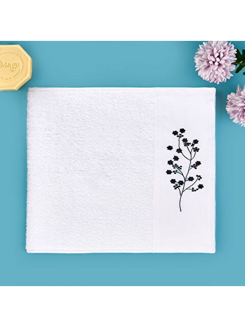 Evidea Soft French Cottage Nakışlı El Havlusu - Ekru - 30x50 cm - S000476004-19965