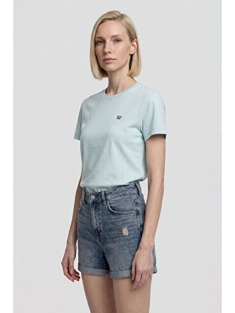 Wrangler %100 Pamuk Regular Fit Normal Kesim Bisiklet Yaka Logo Detaylı Tişört