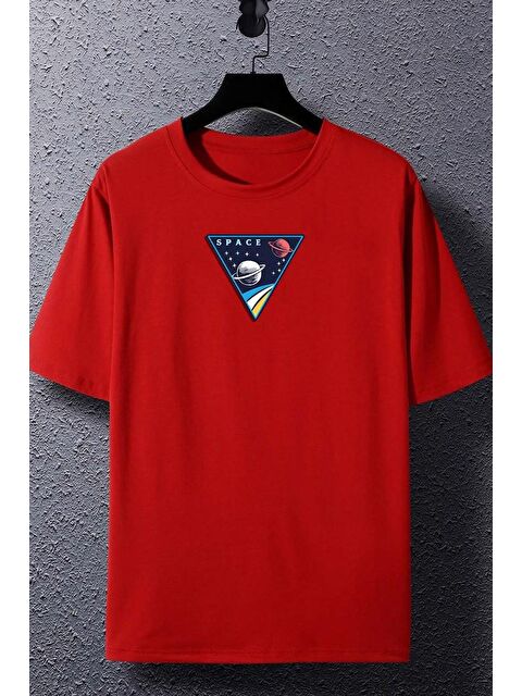 uyguntarz Unisex Space Baskılı T-shirt - S000243519-20045