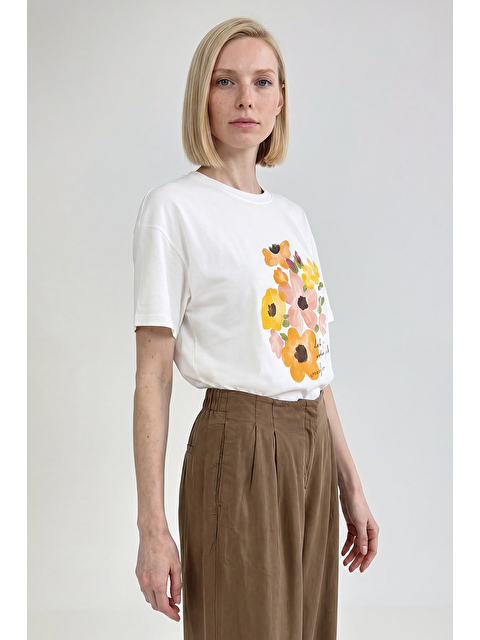 Wrangler %100 Pamuk Relaxed Fit Rahat Kesim Bisiklet Yaka Logo Detaylı Tişört