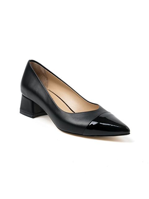 John May Kadın Topuklu/ Stiletto MAR-23K-191-458 SİYAH RGN-SİYAH CİLT - S000510101-19351