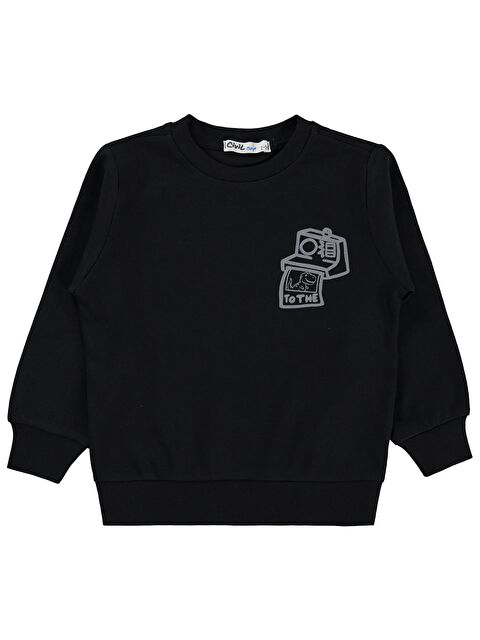Civil Boys Fotoğraf Makinesi Baskılı 2-5 Yaş Sweatshirt - Siyah 2-3 Yaş - S000526337-19351