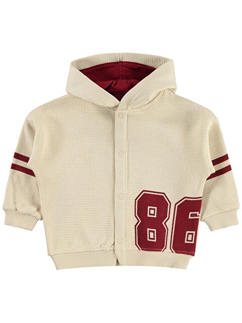 Civil Baby 86 Baskılı 6-18 Ay Hırka - Bej 18-24 Ay - S000526698-25636