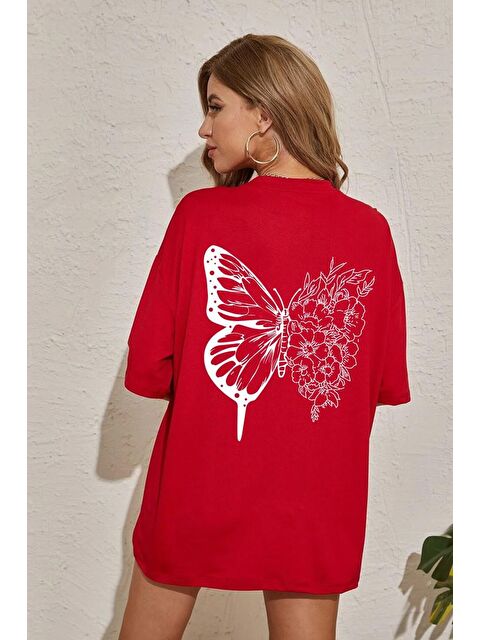 uyguntarz Unisex Drawing Butterflies Tasarım T-shirt - S000243522-20045