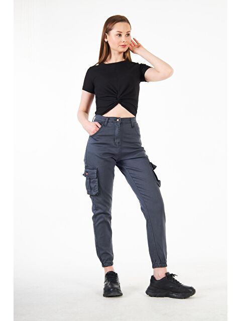 Comstar Kadın Jogger Rahat Kalıp Paça Lastikli Gabardin Pantolon - S000211928-20600