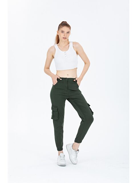 Comstar Kadın Jogger Rahat Kalıp Paça Lastikli Gabardin Pantolon - S000211928-18547