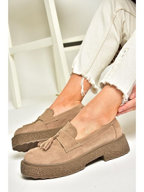 Fox Shoes T9961930 Vizon Kadın Ayakkabı