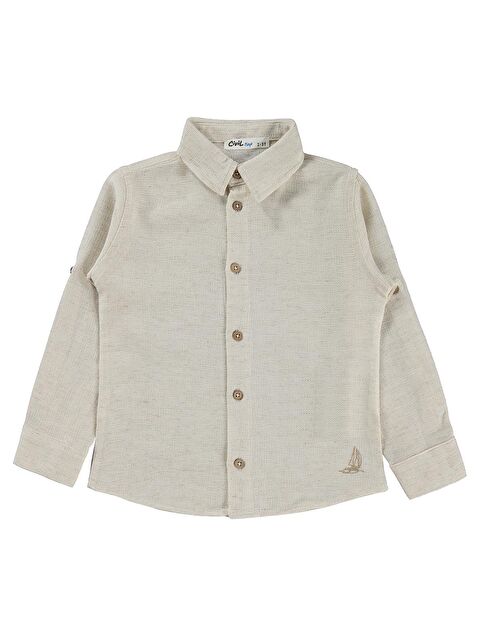 Civil Boys Basic Hasır 2-5 Yaş Gömlek - Bej 4-5 Yaş - S000526699-19928