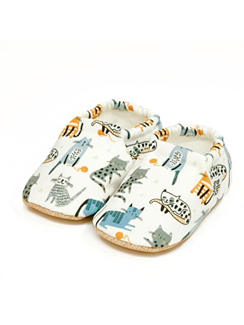 Ella Bonna Desenli Bebek Patiği, Kaydırmaz Taban, Ev Kreş Ayakkabısı Panduf - S000268409-28