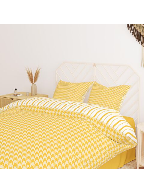 Evmila Baskılı,Desenli Çift Kişilik Nevresim Takımı (ÇARŞAFSIZ) 200x220 cm - S000233038-23173