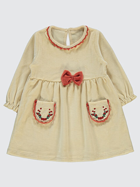 Civil Baby Kız Bebek Elbise 6-18 Ay Sütlü Kahve - S000318296-29705