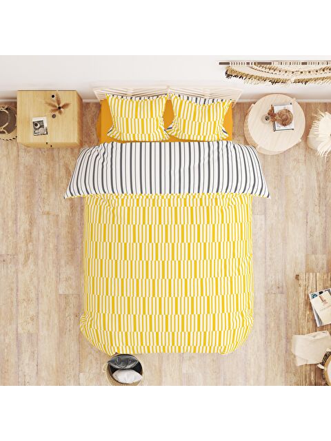 Evmila Baskılı,Desenli Çift Kişilik Nevresim Takımı (ÇARŞAFSIZ) 200x220 cm - S000233039-23173