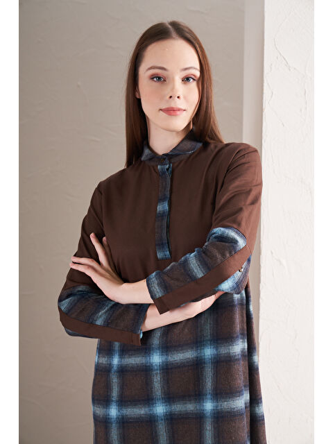 Mevra Blok Elbise Büyük Kareli Laci - S000510128-23173