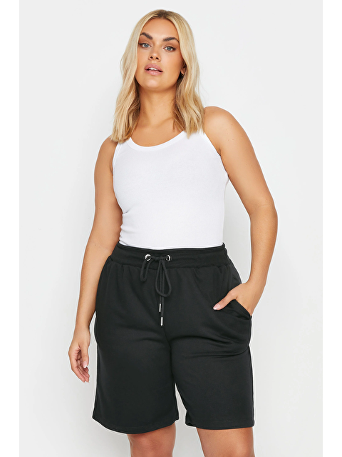 Stil Diva Büyük Beden Cepli Beli Büzgülü Bol Kesim Jogger Şort 124734 - S000484753-19351