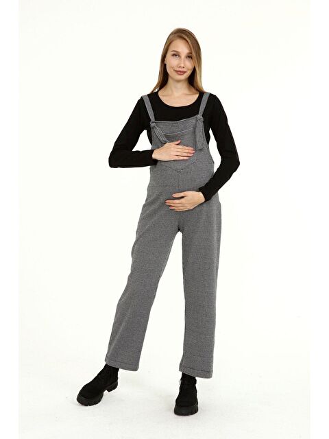 Luvmabelly Kadın Kazayağı Desen Kışlık Hamile Salopet - S000158561-20600