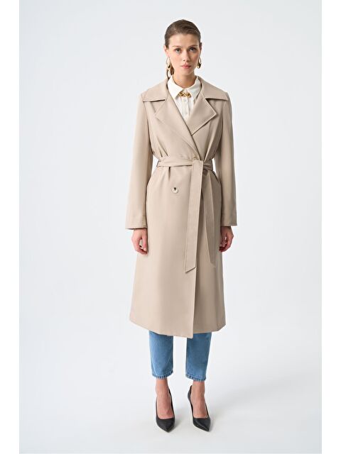 Mizalle Basic Klasik Uzun Taş Trençkot - S000350757-25636