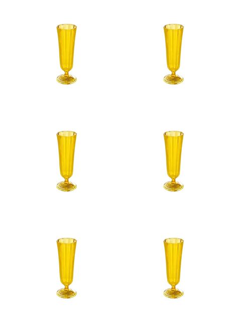 PORLAND Sarı Flüt Bardak 130cc 6'lı 04FIA001717 - S000224833-20072