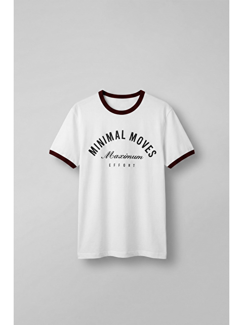 Abluka Online Erkek Regular Fit Kontrast Detaylı T-Shirt Ekru - S000513649-19965