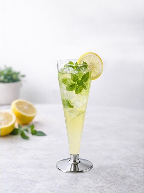 Parti Adresi Flüt Kadeh Gümüş Ayaklı 6'lı