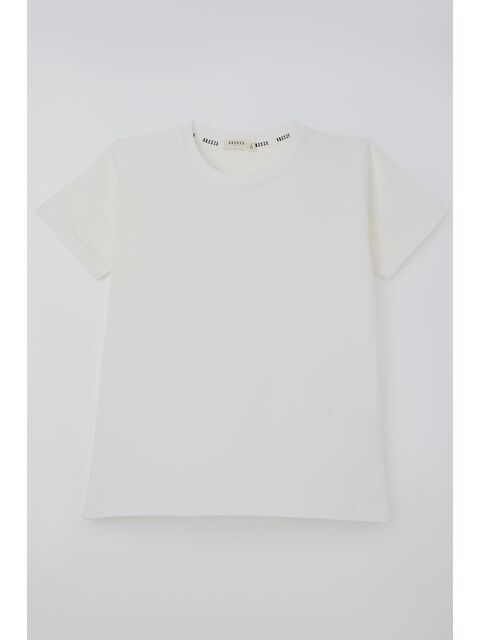 Breeze Erkek Çocuk Tişört Basic Ekru (4-8 Yaş)