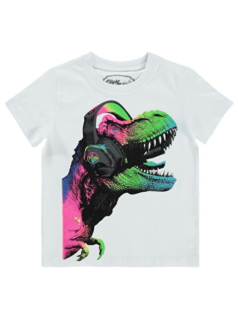 Civil Boys Erkek Çocuk Tişört 2-5 Yaş Beyaz - S000199021-20063