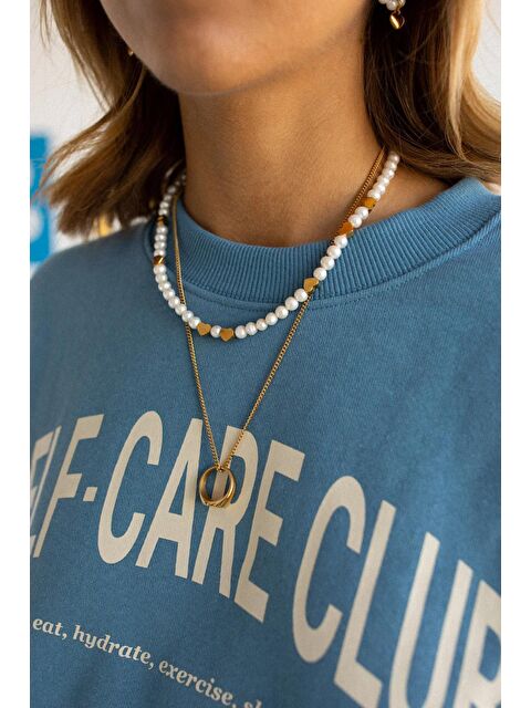 New Obsessions Altın Kalpli İnci Kolye - S000209320-37200