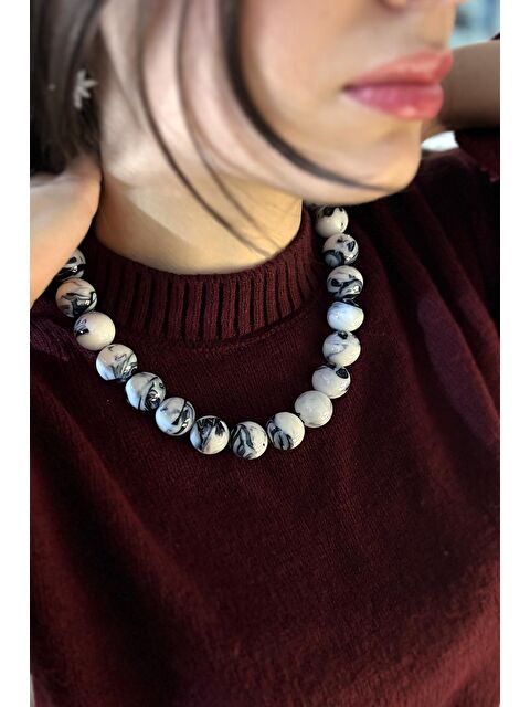 New Obsessions Büyük Boncuklu Kadın Kolye - 20mm Boncuklu - S000318486-20600