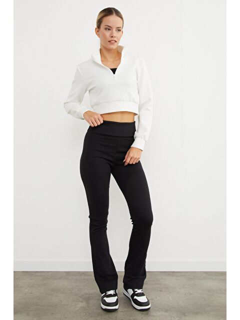 Fullamoda Beli Katlamalı Flare Tayt Pantolon - S000443585-19351