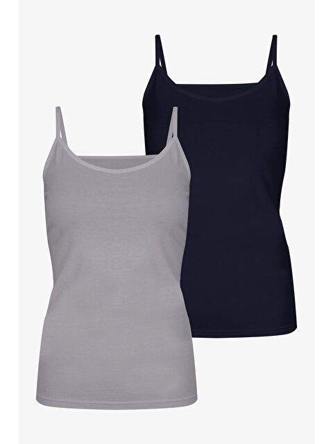 Koza İç Giyim Kadın 2'li Pamuklu Basic İp Askılı Atlet - S000314619-1211