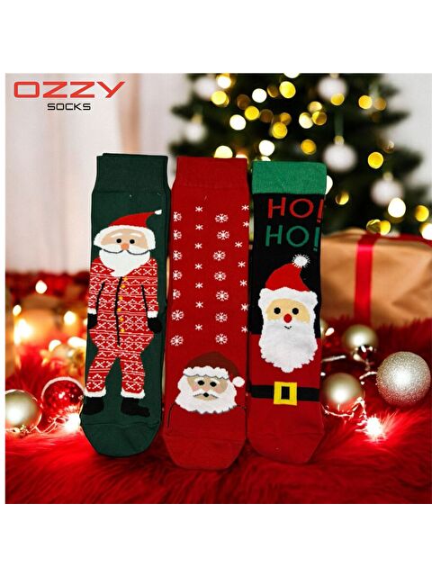 Ozzy Socks Unisex Yılbaşı Çorap 3 Çift - S000488959-20045