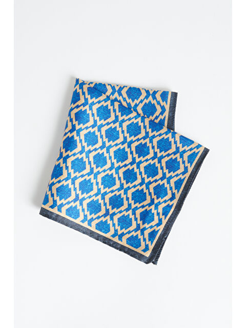 Altınyıldız Classics Erkek Mavi-Bej Desenli Mendil - S000404778-5273